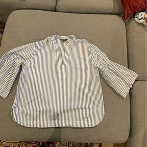 Ralph Lauren White and Blue Striped Shirt